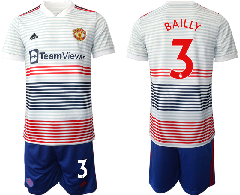 Men 2022-2023 Club Manchester United away white #3 Adidas Soccer Jersey